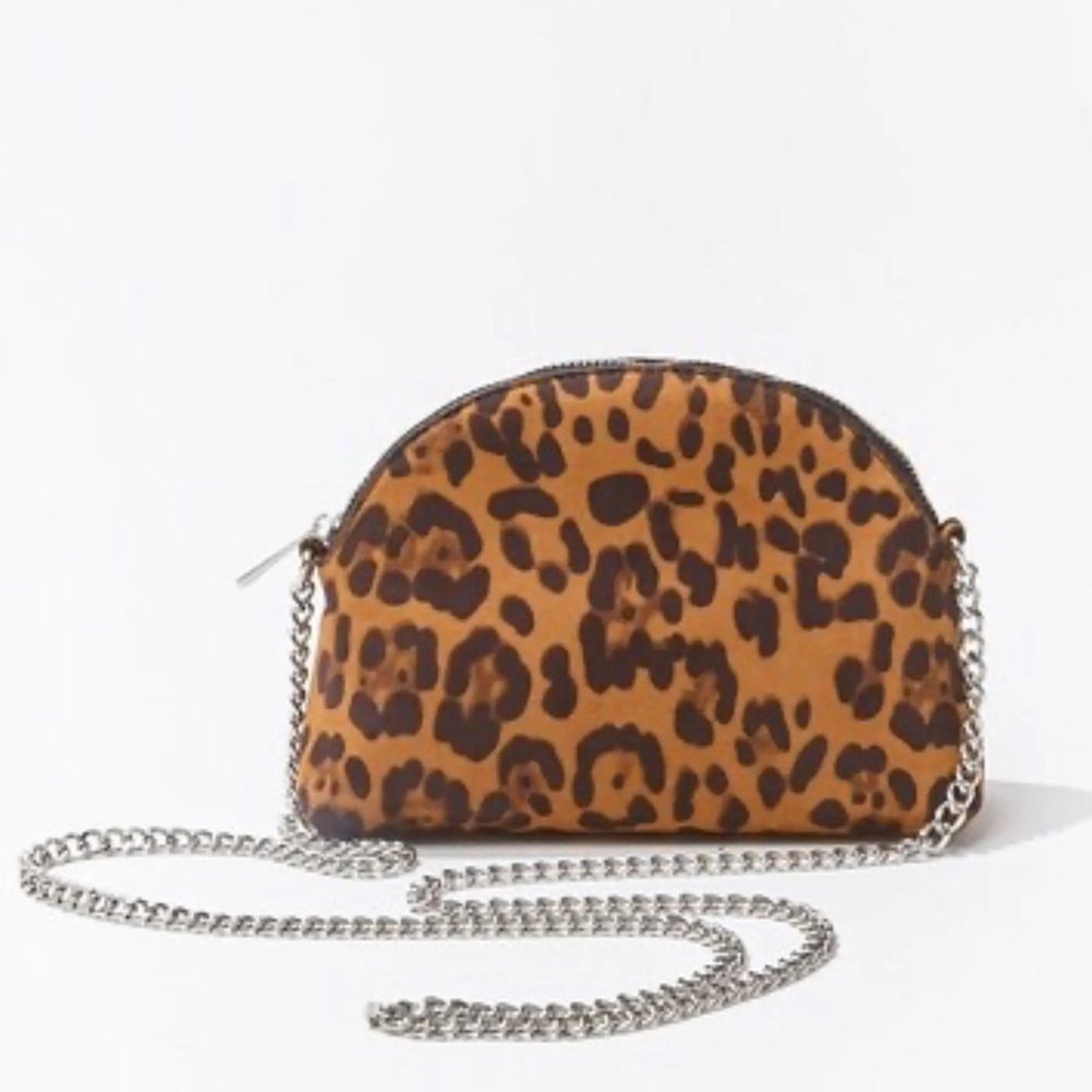 Leopard Print Chain Crossbody Bag F21